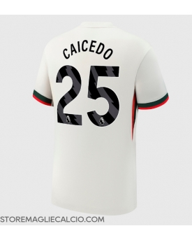 Chelsea Moises Caicedo #25 Maglia Gara Trasferta Repliche 2025-26